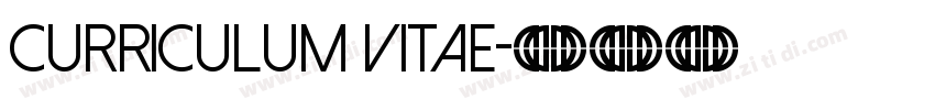 curriculum vitae字体转换